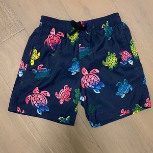 Vilebrequin Kids Swim Trunks with Multicolor Turtle Print